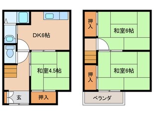 北島町貸家の物件間取画像